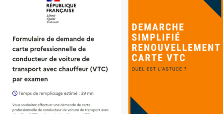 démarche simplifié renouvellement carte vtc