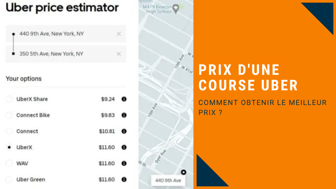 calculer le prix de son chauffeur uber